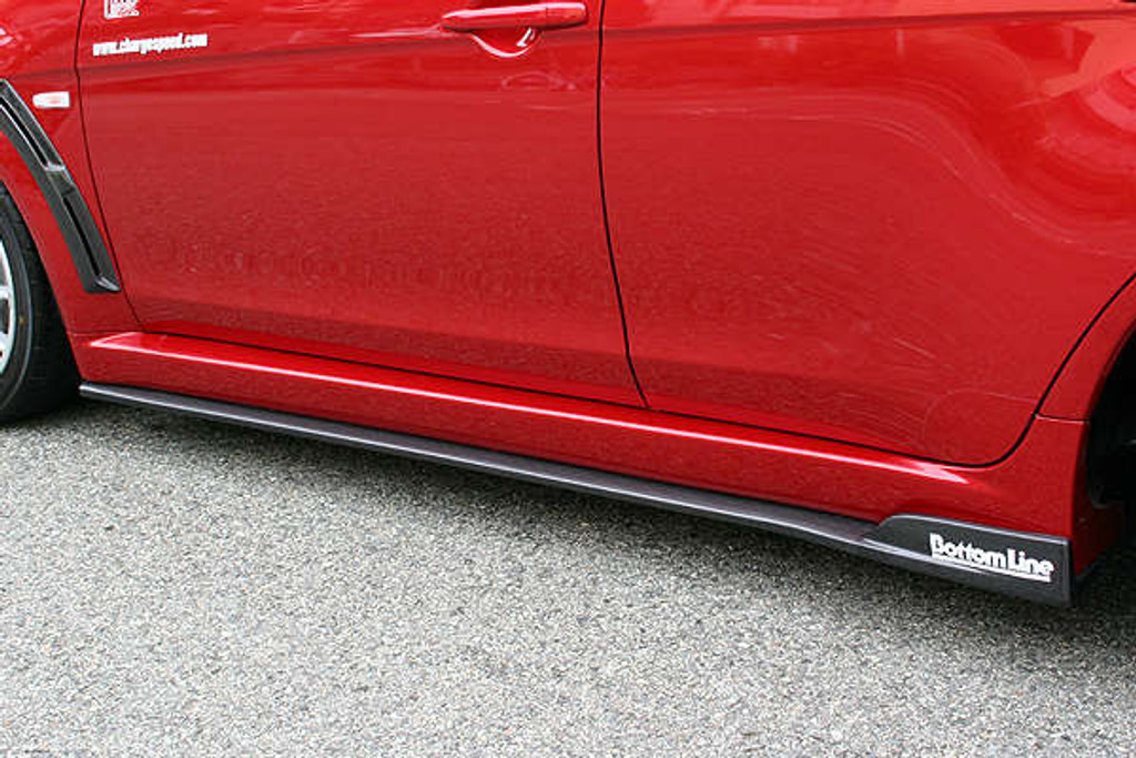 CS427SS2F - Charge Speed 2008-2010 Mitsubishi Lancer Evo X Bottom Line Type-2 Side Skirts FRP