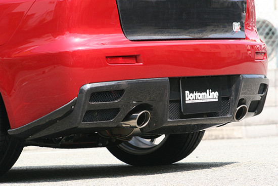 CS427RC1C - Charge Speed 2008-2017 Mitsubishi Lancer Evo X Bottom Line Rear Caps Carbon