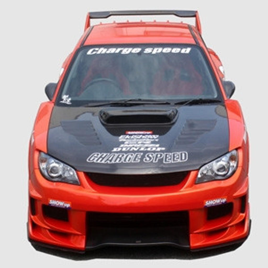 CS975FKW - Charge Speed 2006-2007 Subaru Impreza GD-F HAWK Eye SUPER-GT Wide Body Full Bumper Kit With 3-D Carbon