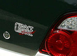 AS34003W - CHARGE SPEED Logo Sticker CHARGE= WHITE/ SPEED=RED 4" Long