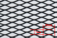 MG0014 - Charge Speed Universal Aluminum Mesh Grill Carbon Black Medium