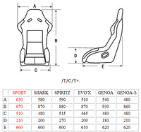 SF01 - Charge Speed Bucket Racing Seat Sport Type FRP Black