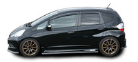 Charge Speed 2009-2010 Honda Fit/ Jazz Zenki RS Model Only GE8/9 JDM FITMENT Carbon Bottom Line Side Skirts