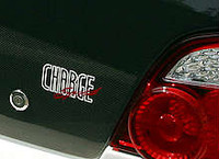 AS34003W - CHARGE SPEED Logo Sticker CHARGE= WHITE/ SPEED=RED 4" Long