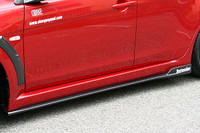 CS427SS2F - Charge Speed 2008-2010 Mitsubishi Lancer Evo X Bottom Line Type-2 Side Skirts FRP