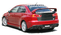 CS427RC1C - Charge Speed 2008-2017 Mitsubishi Lancer Evo X Bottom Line Rear Caps Carbon