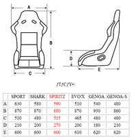 SRC03 - Charge Speed Bucket Racing Seat Spiritz SR Type Carbon Blue