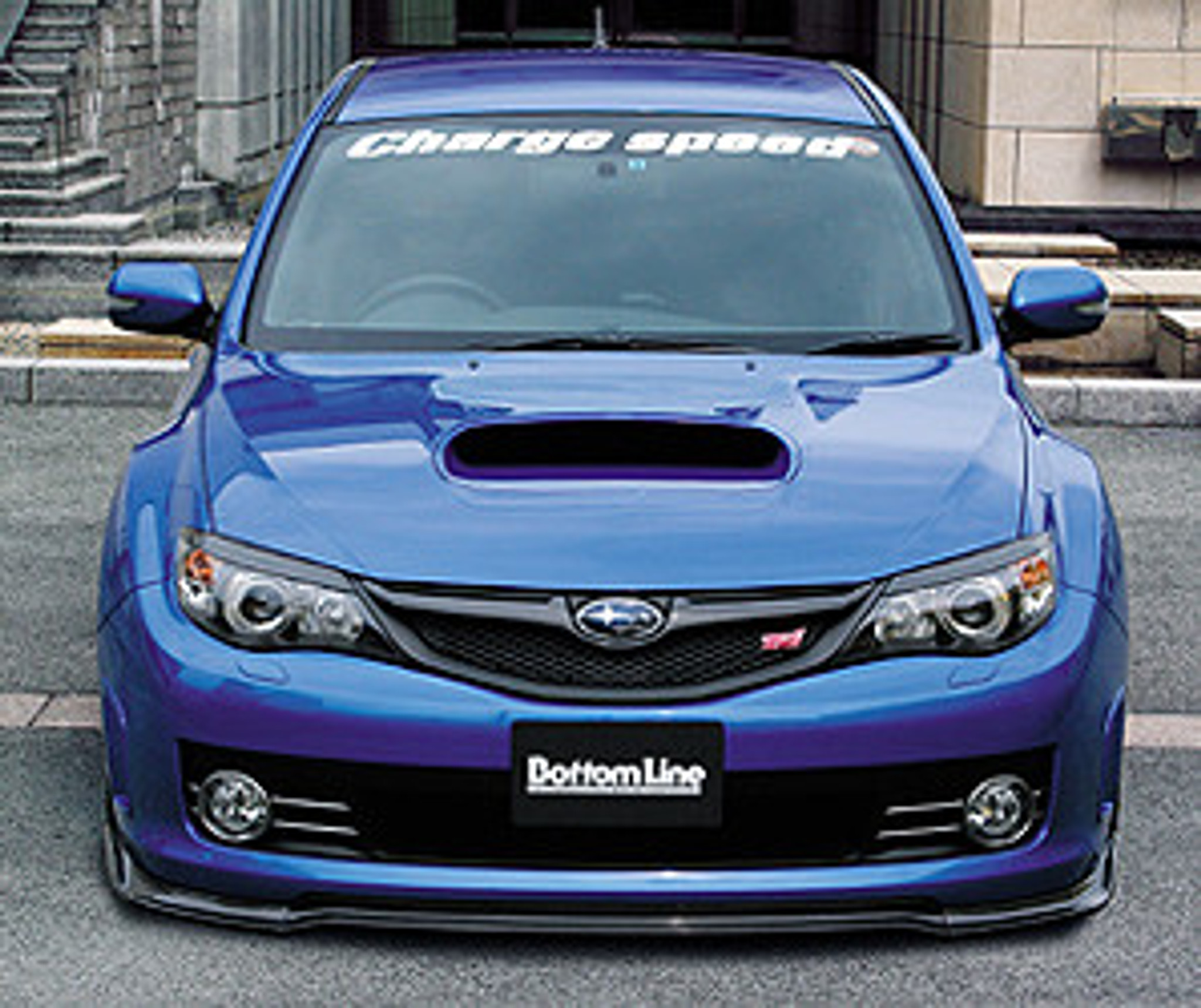 CS979FL2C - Charge Speed 2008-2010 Subaru WRX STi GR-B Hatchback BottomLine  Type 2 Front Lip Carbon