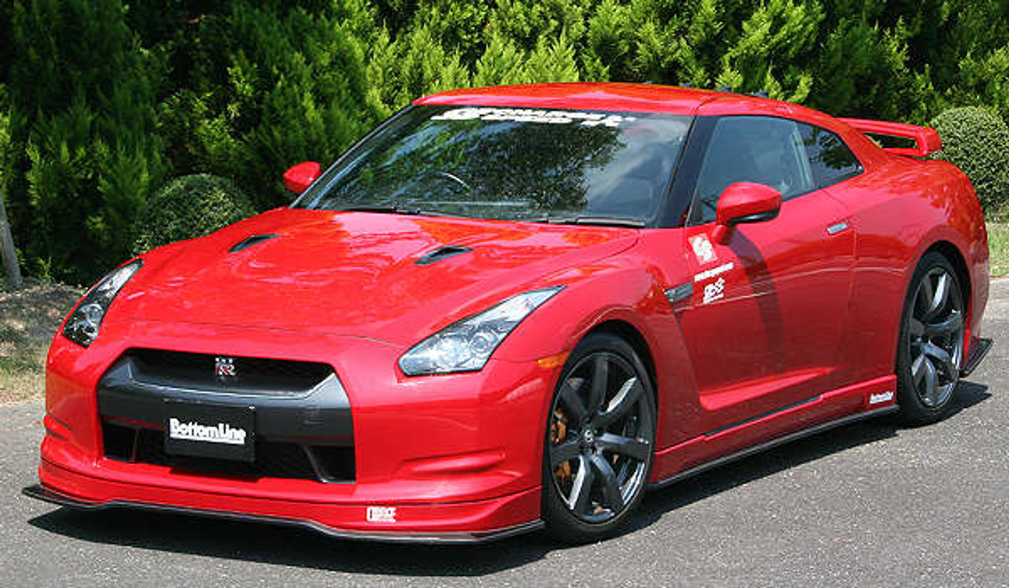 チャージスピード GT-R R35 ボンネット ダクト付 ハイブリッドカーボン製 UVカットクリア塗装済 CHARGE SPEED BottomLine ボトムライン