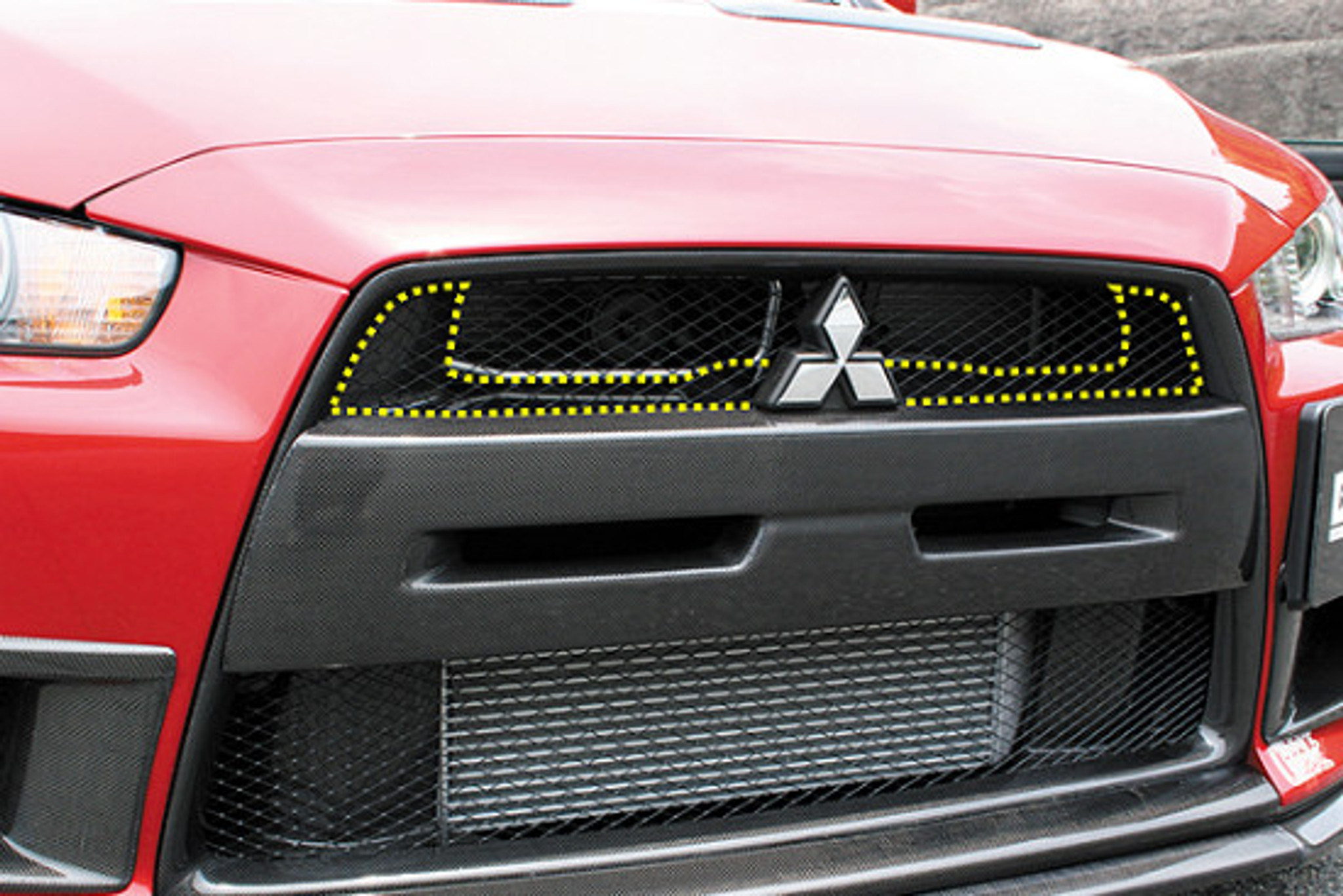 CS427UIGC - Charge Speed 2008-2017 Mitsubishi Lancer Evo X Front Upper  Inner Grill Carbon