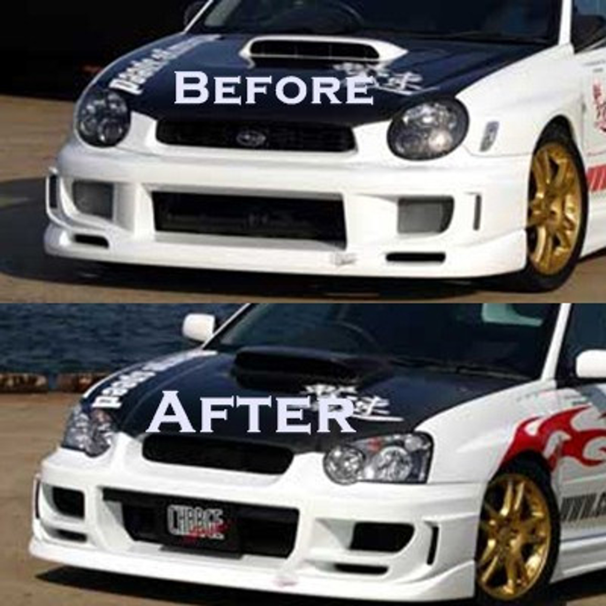 CS978FEL - Charge Speed 2002-2003 Subaru Impreza GD-A Zenki/ Round Eye  Model Face Lift Kit to 2004-2005 GD-B Peanut Light Style