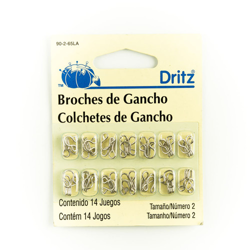 Broche de Gancho Níquel Dritz 14 Juegos No. 2