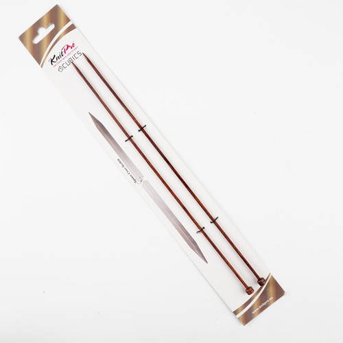 Aguja Recta de Madera Cubics de 30 cm No. 3.5 mm