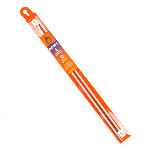 Aguja de Aluminio para Tejer 30 cm 10 Pares #4