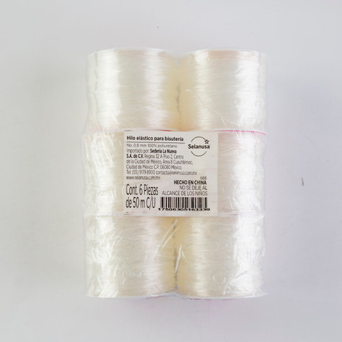 Hilo Elástico 6 Carretes con 50 m #0.8 mm