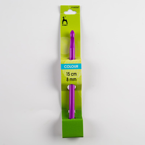 Gancho para Crochet de Plástico de Color 5 Pzas. #8 mm Gancho para Crochet de Plástico de Color 5 Pzas. #8 mm