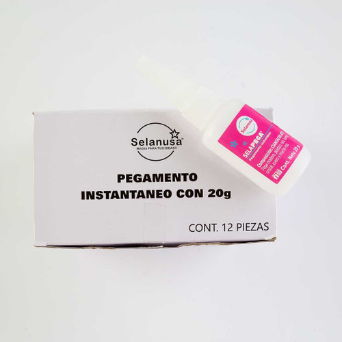 Pegamento Instantáneo SELAPEGA12 Pzs. con 20 g