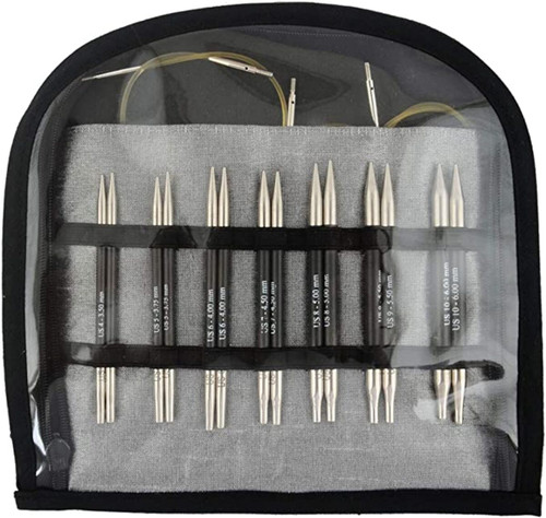 Estuche con Agujas Intercambiables Karbonz 20 Pzas. No. 3.5/8