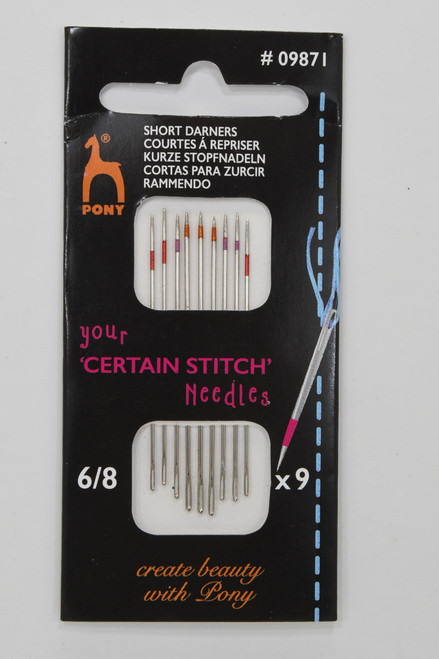 Tarjeta de 9 Agujas para Costura Pony 5 Pzas. No. 6/8 Tarjeta de 9 Agujas para Costura Pony 5 Pzas. No. 6/8