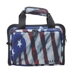 Allen Company Victory Duplex Handgun Case with American Flag Design and Foam Padding