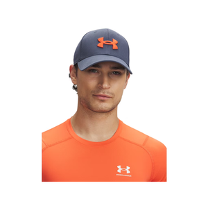 Under Armour Men's UA Blitzing Cap with HeatGear Sweatband - Downpour Gray / Fire, Small/Medium