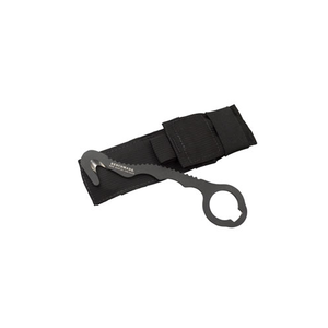 Benchmade Model 7 Rescue Hook Knife - Compact Fibrous Material Cutter with Black Serrated Drop Point Blade and Secure Grip Handle