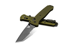 Benchmade Bailout Axis Tanto Knife with CPM-M4 Blade and Woodland Green Handles (Part #537SGY-1)