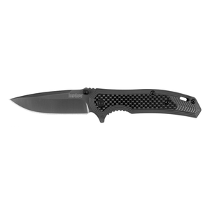 Kershaw Fringe Assisted Opening Knife - Part Number 8310 with Carbon Fiber Inlay and Matte Titanium Finish