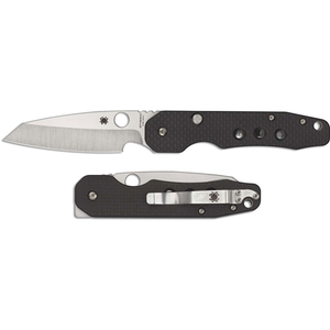 Spyderco Smock C240CFP - Specialty Folder with Black G-10 Handle and Modified Drop Point Blade