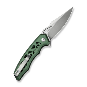 CIVIVI Knives Anaaki C24039-3 Compact Nitro-V Knife with Satin Finish and Green Aluminum Handle