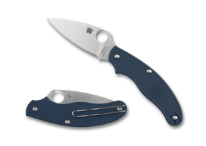 Spyderco UK Penknife Cobalt Blue Lightweight – Compact One-Hand Opening Pocket Knife