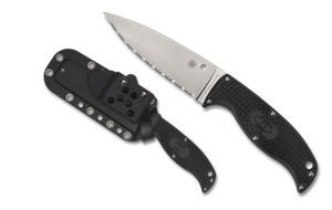 Spyderco Enuff 2 Fixed Blade Knife with SpyderEdge, 3.93-inch VG-10 Blade, Model FB31SBK2