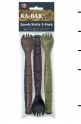 Ka-Bar Field Kit Spork and Knife 3-Pack – Durable Military-Style Combo for Camping, Hunting, and Outdoor Activities