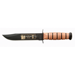 Ka-Bar Presentation Knife with Vietnam War Veteran Blade Art - U.S. Army Stamped Handle
