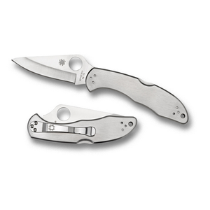 Spyderco Delica 4 C11P Stainless Steel Drop Point Knife with Fiberglass Reinforced Nylon Handle