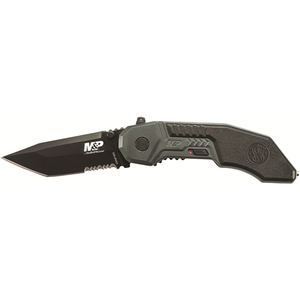 Smith & Wesson Military Police Magic Assisted Tanto Knife with Serrated Blade