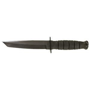 Ka-Bar Short Tanto Fixed Blade Knife with Hard Plastic Sheath, Model 5054