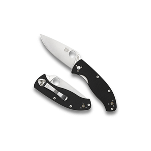 Spyderco Tenacious C122GPS Folding Knife with Black G-10 Handle and 8Cr13MoV Blade