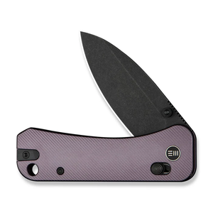 We Knife WE23075-2 Banter 2 Thumb Stud & Crossbar Lock Knife with Purple Aluminum Handle