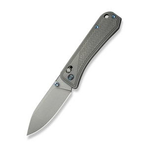 We Knife Bougie Banter Model WE24009-2 Folding Knife with CPM S45VN Steel Blade and Gray Titanium Handle