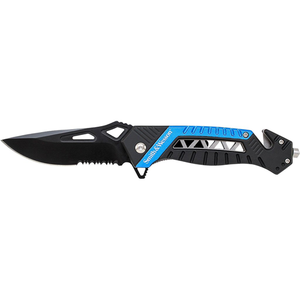 Smith & Wesson SW608BLS Liner Lock Folding Knife with Combo Blade and Aluminum Handles