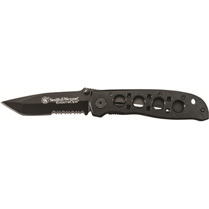 Smith & Wesson Extreme Ops CK5TBS Folding Knife with Serrated Blade and Aluminum Handle