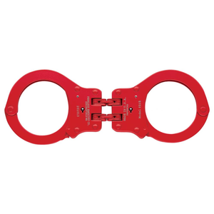 Peerless Handcuff Company Model 850C Hinged Handcuffs with Red Electrolytic Polyurethane Finish