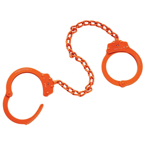 Peerless Handcuff Company Model 753C 15-inch Orange Leg Iron with Tamper-Resistant Design