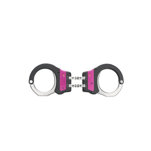 ASP Identifier Hinge Ultra Plus Cuffs (Steel Bow) - Pink Forged Aluminum Restraints