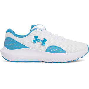 Under Armour UA Charged Surge 4 Running Shoes - White and Ether Blue, Size 9.5