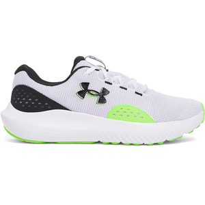 Under Armour UA Charged Surge 4 Running Shoes - Size 8.5, White, Hyper Green & Black