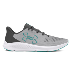 Under Armour Women's UA Charged Pursuit 3 Big Logo Running Shoes - Size 5.5, Mod Gray/Castlerock/Radial Turquoise