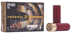 Federal Premium Buckshot P15800 12 Gauge 00 Buck Shot for Hunting, 3 Inch, 1 7/8 oz, 1100 fps, 5 Rounds per Box