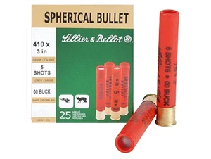 Sellier & Bellot SB410B 410 Gauge 3-Inch 00 Buckshot Ammunition - 25 Rounds per Box
